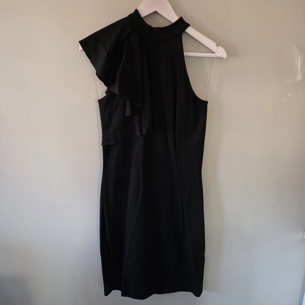 Lulus L Modern Feminine Classic Formal Wedding Guest Cocktail One Shoulder Dress - Picture 3 of 14